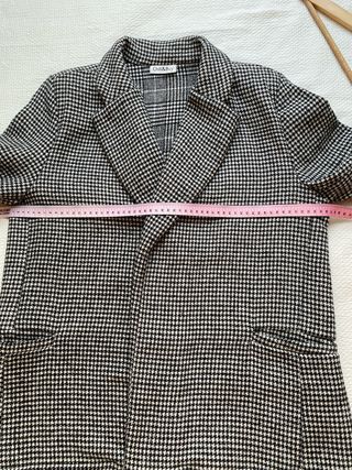 Chaqueta vichy blanco-negro