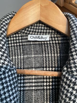 Chaqueta vichy blanco-negro