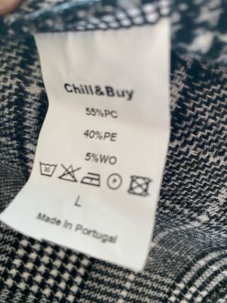 Chaqueta vichy blanco-negro