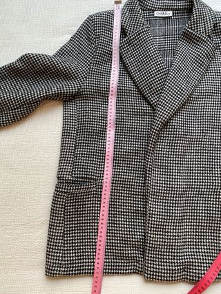 Chaqueta vichy blanco-negro