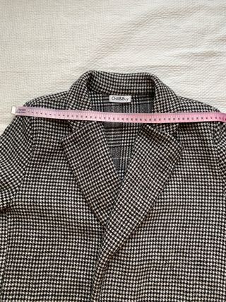 Chaqueta vichy blanco-negro