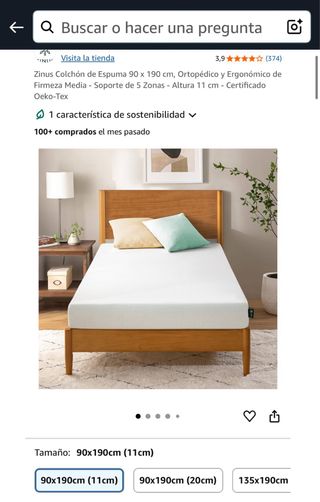 Colchón Viscoelástico 90x190 NUEVO!