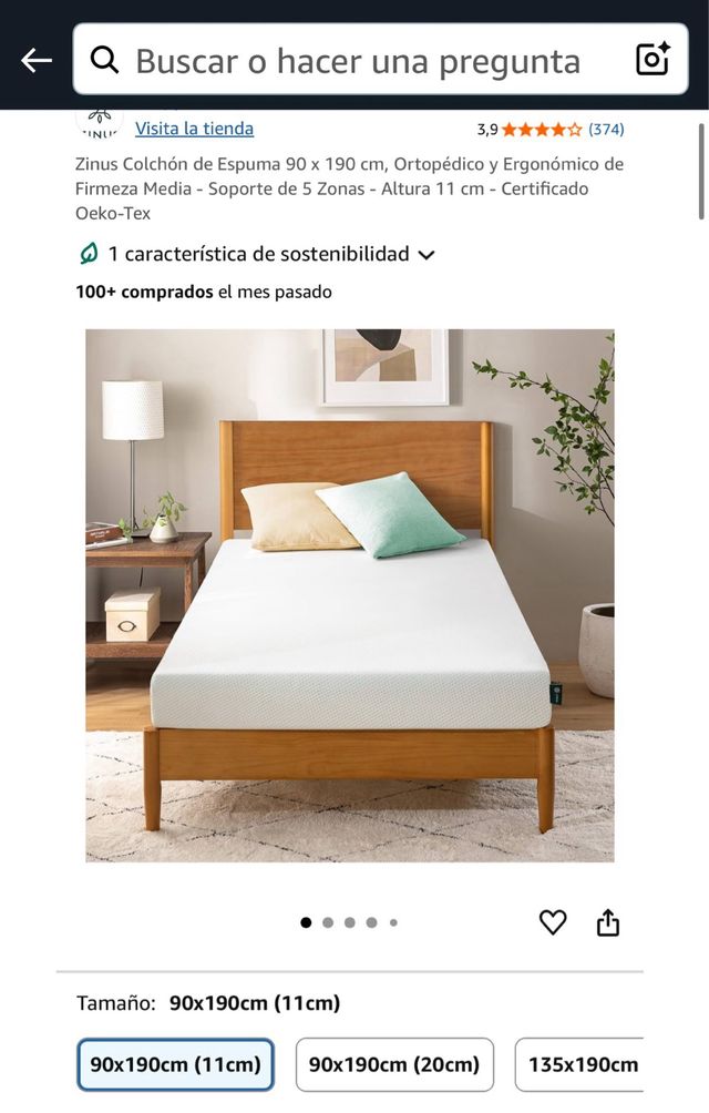 Colchón Viscoelástico 90x190 NUEVO!