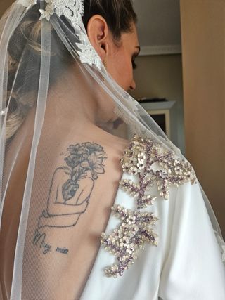 Vestido novia blanco - Talla 40- 42