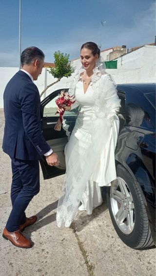 Vestido novia blanco - Talla 40- 42