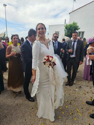 Vestido novia blanco - Talla 40- 42