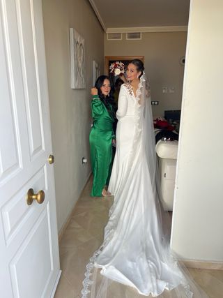 Vestido novia blanco - Talla 40- 42