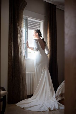 Vestido novia blanco - Talla 40- 42