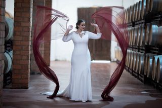 Vestido novia blanco - Talla 40- 42