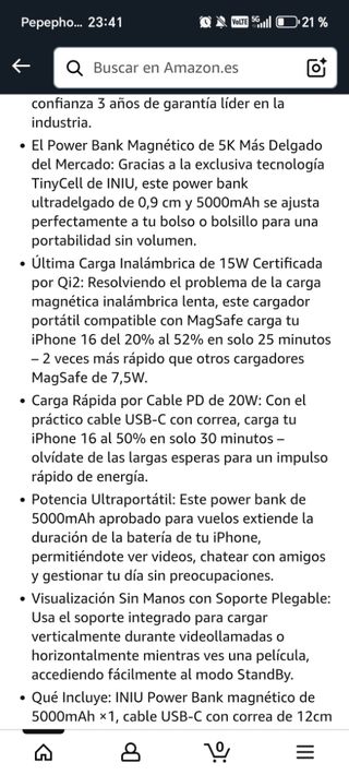 INIU Power Bank P71-E1 5000mAh