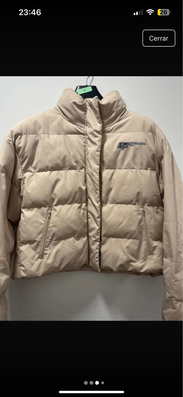 Chaqueta acolchada beige