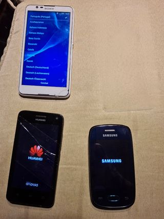 3 Smartphones - Huawei, Samsung, Sony