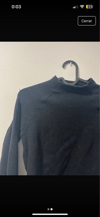 Top corto Zara negro
