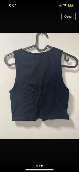 Top negro Zara - Tirantes cruzados
