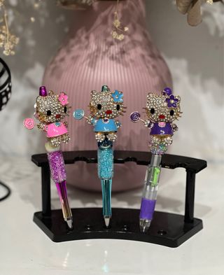 Bolígrafos Hello Kitty brillantes