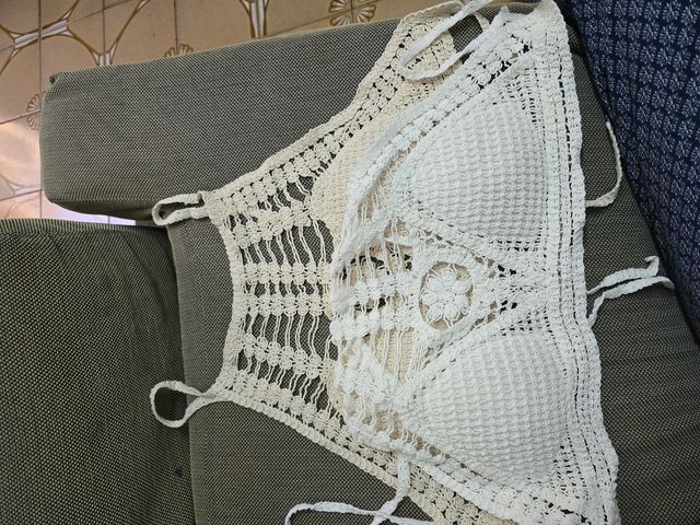Top crochet blanco - Talla única
