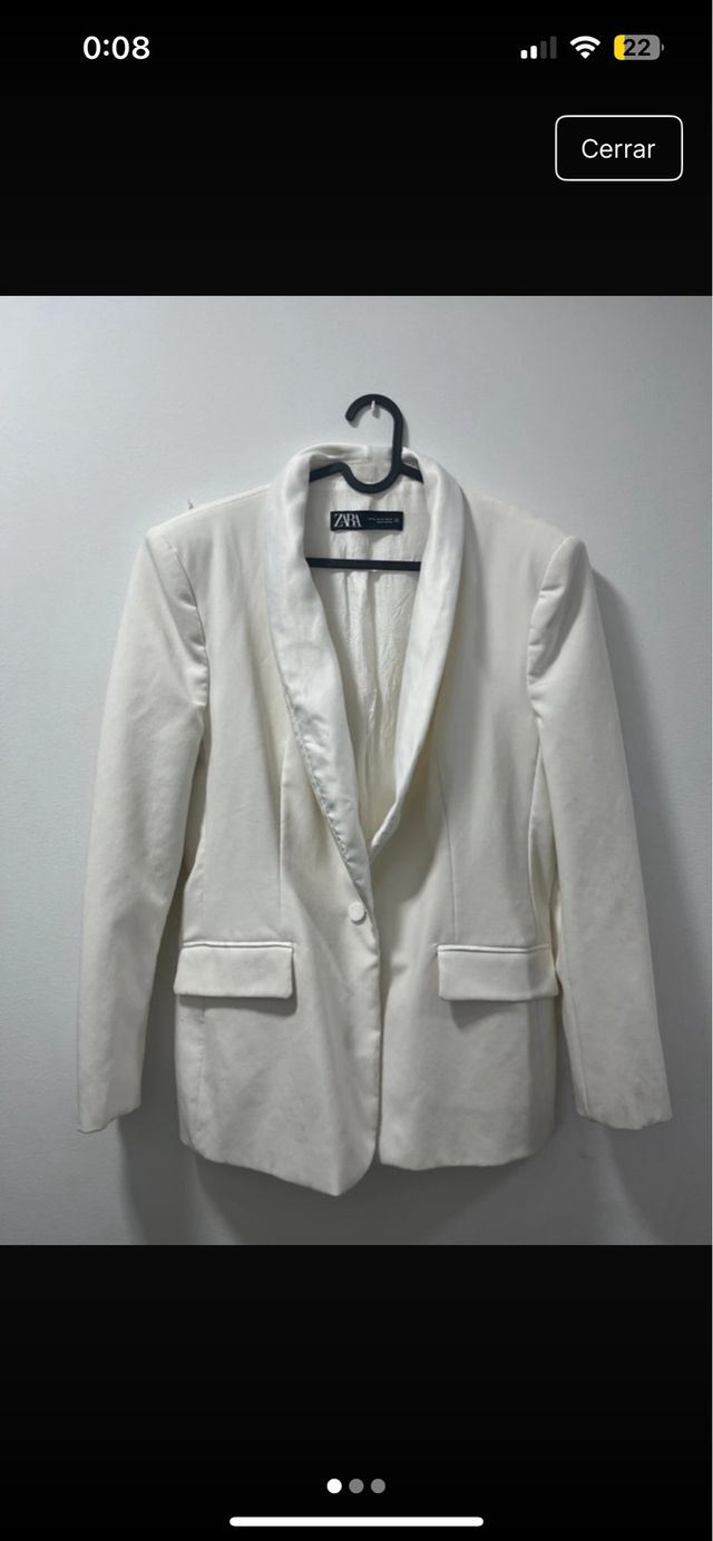 Blazer Zara blanco - Talla M