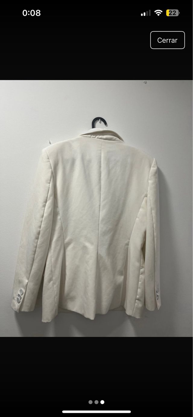 Blazer Zara blanco - Talla M