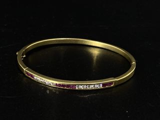 pulsera oro 18k con piedra