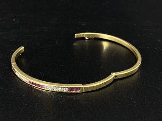 pulsera oro 18k con piedra