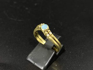 anillo oro 18k con piedra