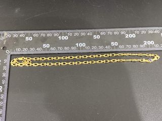 cadena oro 18k con piedra 21cm