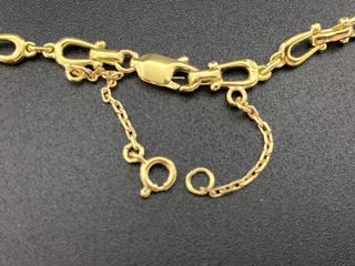 cadena oro 18k con piedra 21cm