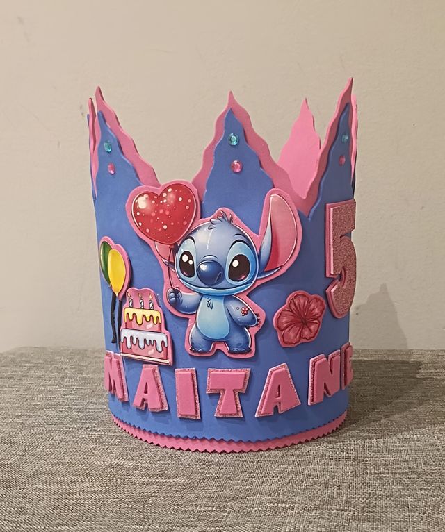 Corona Stitch cumpleaños 5 años