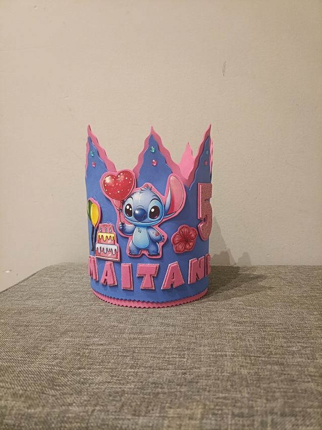 Corona Stitch cumpleaños 5 años