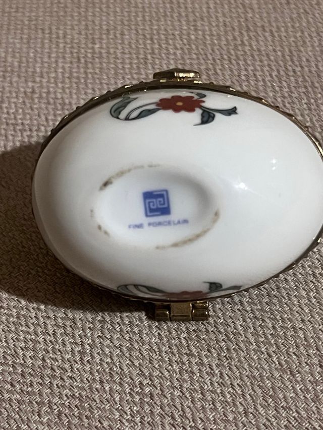 Cajita porcelana vintage floral