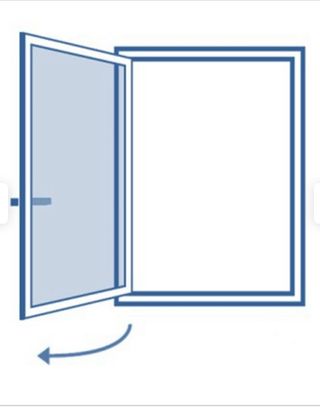 Puerta aluminio blanco con ventilación (Nueva)