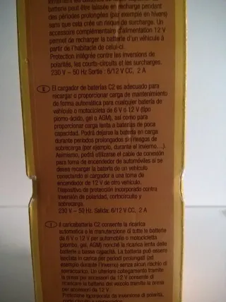 Cargador baterías C2 Carrefour 6/12V