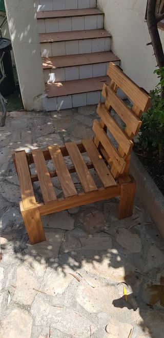 Sofá de jardín de madera Nogal