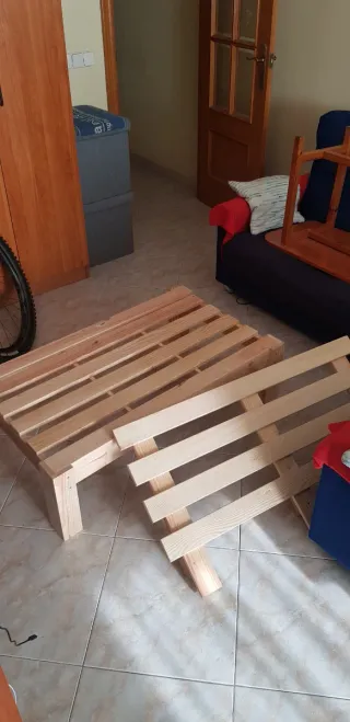 Sofá de jardín de madera Nogal