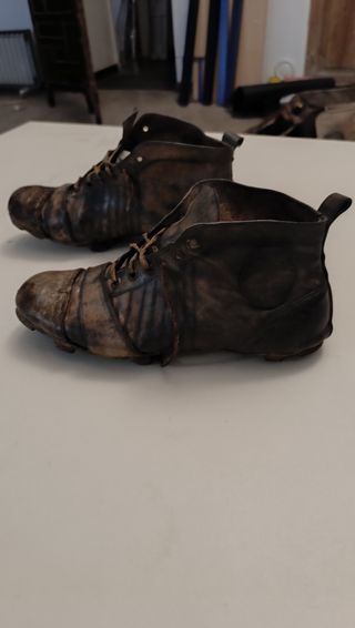 Botas fútbol antiguas (1920-30)