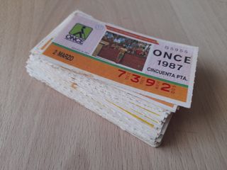 81 cupones ONCE Tauromaquia 1987