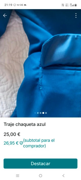 Traje azul hombre
