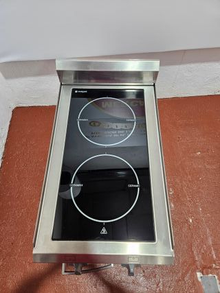 Cocina inducción doble acero inoxidable