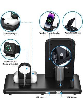 Base ricarica wireless 4 in 1
