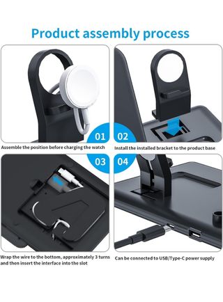 Base ricarica wireless 4 in 1