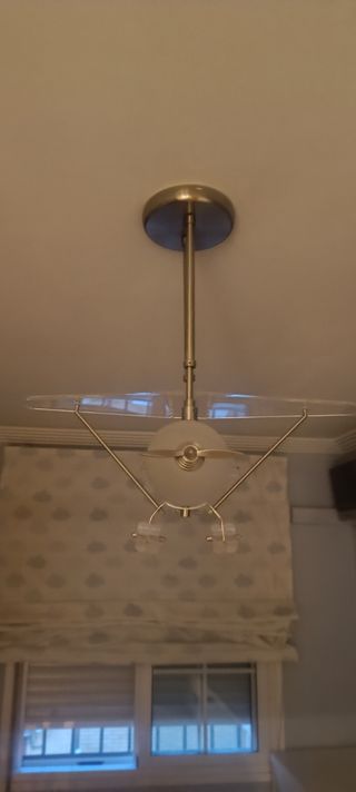 Lampara Avión Cristal - Dormitorio Infantil