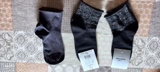 Calze Sogno d'oro in lurex nere, con cartellino