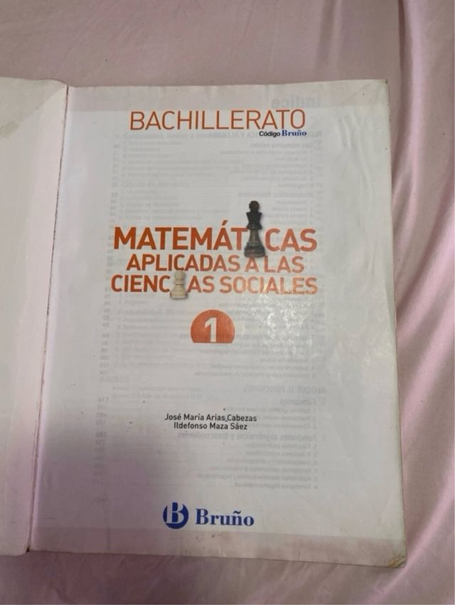 Libro 1°Bachillerato Matemáticas Ciencias Sociales