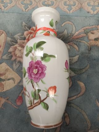 Jarrón chino porcelana antiguo