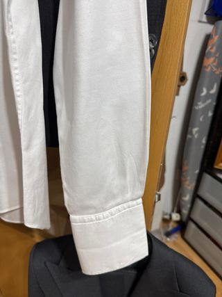 Camisa blanca Massimo Dutti de gemelos
