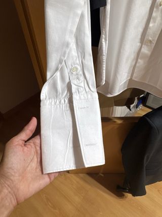 Camisa blanca Massimo Dutti de gemelos