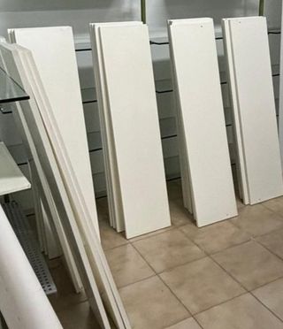 Baldas madera dm lacadas blanco