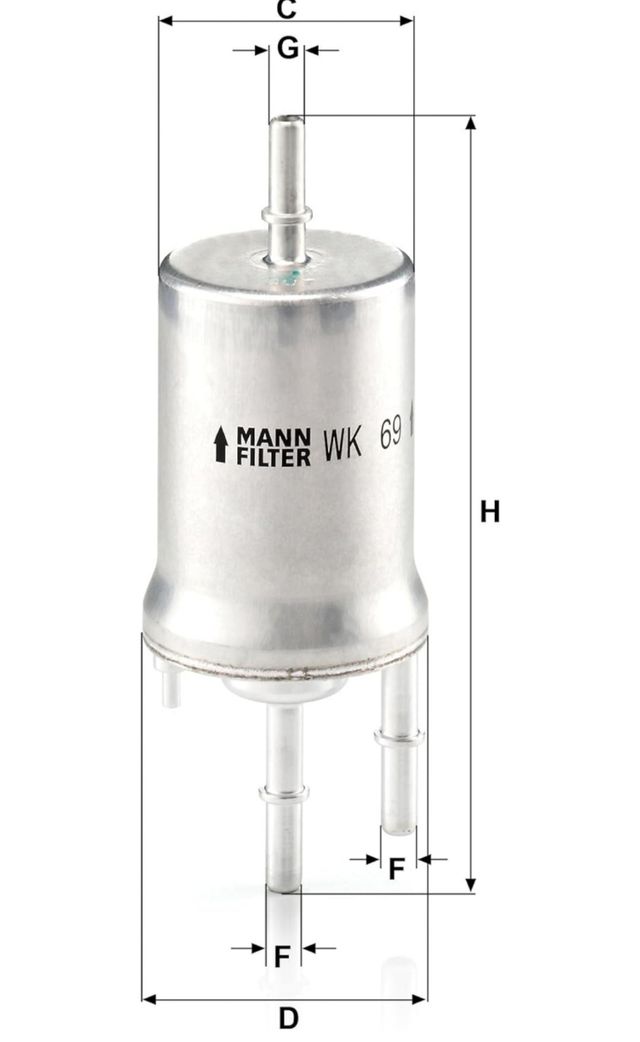 MANN FILTER WK 69 Filtro de Combustible