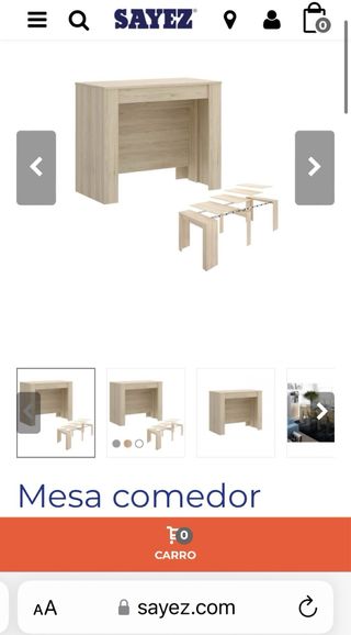 Mesa extensible Sayez - Roble Canadiense