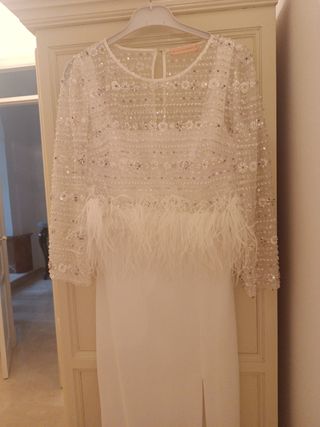 Vestido novia blanco fiesta